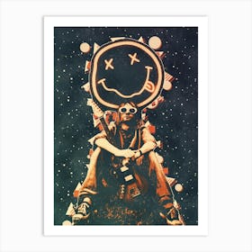 Smiley Face Nirvana kurt cobain Art Print