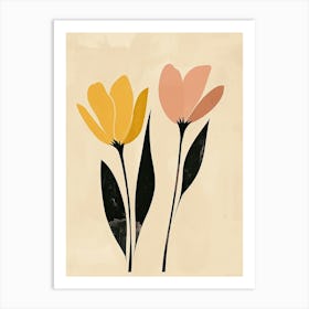 Bridgetown Flower Market Boho Minimalist Style Art Print