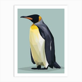 King Penguin King George Island Minimalist Illustration 1 Art Print