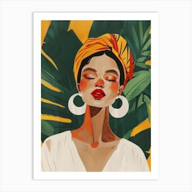 African Woman With Turban 20 Art Print