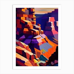 Grand Canyon National Park United States Of America Cubo Futuristic Art Print
