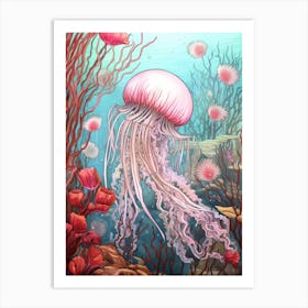 Turritopsis Dohrnii Importal Jellyfish Illustration 1 Art Print