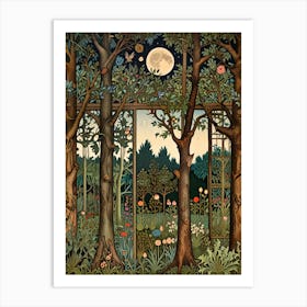 William Morris Night In The Woods 3 Art Print