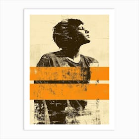 Boy In The Orange Shirt Art Print