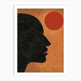 Silhouette Of A Man 7 Art Print