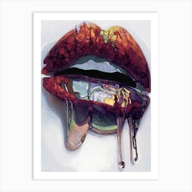 Romantic Lips Art Print