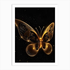 Golden Butterfly 4 Art Print