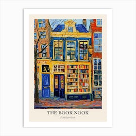 Amsterdam Book Nook Bookshop 3 Poster Art Print