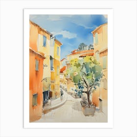 Foggia, Italy Watercolour Streets 2 Art Print