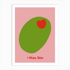 Valentines I Olive You Kitchen Art Print