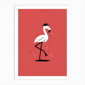 Flamingo Minimal Illustration Art Print