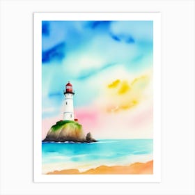 Watercolor Lighthouse 5 Art Print