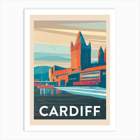 Cardiff Vintage Travel Poster Art Print
