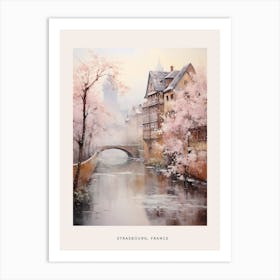 Dreamy Winter Painting Poster Strasbourg France 3 Art Print