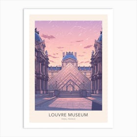 The Louvre Museum Paris France Travel Poster Art Print