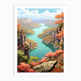 Blyde River Canyon Cartoon 4 Art Print