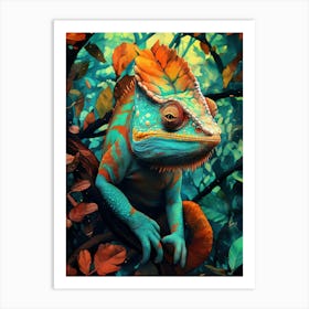 Chamelon animal Art Print