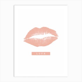 Lips Nude Love Art Print