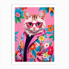 Cat In Sunglasses Art Print