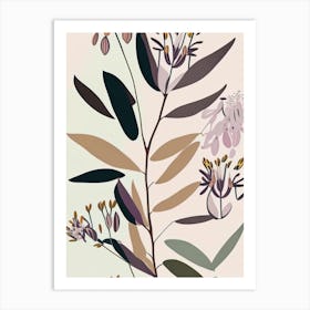 Showy Milkweed Wildflower Modern Muted Colours 2 Art Print