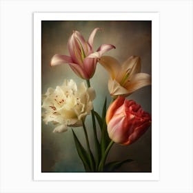 Vintage Flowers 2 Art Print