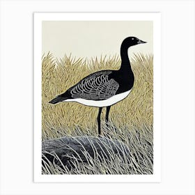 Canada Goose Linocut Bird Art Print