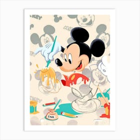 Mickey Coloring Art Print