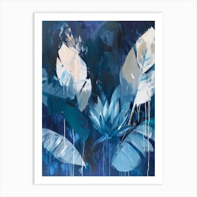 'Blue Leaves' 6 Art Print