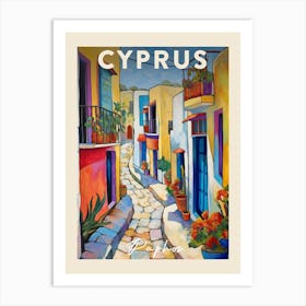 Paphos Cyprus 2 Fauvist Painting Travel Poster Art Print