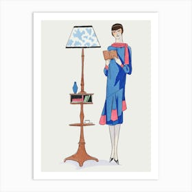 Woman Reading A Book Art Print