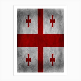 Georgia Flag Texture Art Print