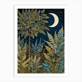 William Morris Ferns At Night Art Print