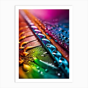 Colorful Water Droplets Art Print
