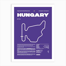 F1 Race Track Hungary Formula 1 Racing Track F1 Merch Formula One F1 Poster Formula 1 Poster F1 Art Print