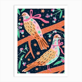 Magical Doves Art Print