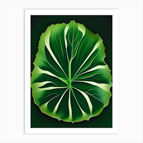 Turnip Leaf Vibrant Inspired Art Print