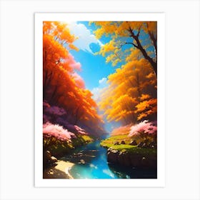 River In Autumn Art Print