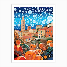 Cagliari, Italy, Illustration In The Style Of Pop Art 4 Art Print