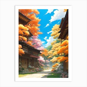 Autumn Trees In A House Art Print