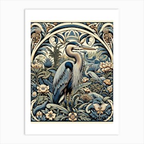 Heron In The Woods Art Print