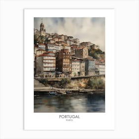 Porto, Portugal 4 Watercolor Travel Poster Art Print