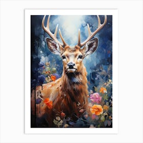 Deer In The Forest Art Print