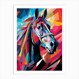 Horse Abstract Pop Art 4 Art Print