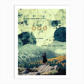 Woman Standing On A Mountain Art Print