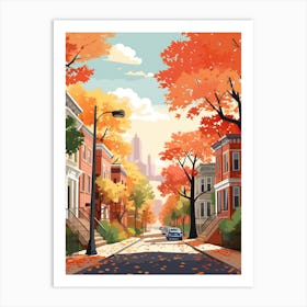 Washington In Autumn Fall Travel Art 5 Art Print
