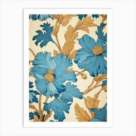 Blue Flowers Art Art Print