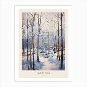 Winter City Park Poster Forest Park St Louis 3 Art Print