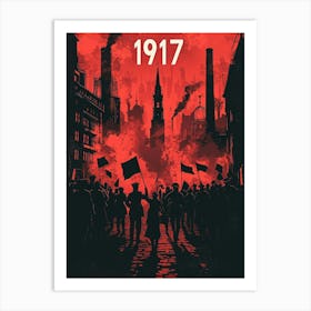 Aihrgdesign A Vintage Political Poster Depicting The Russian 6 Art Print