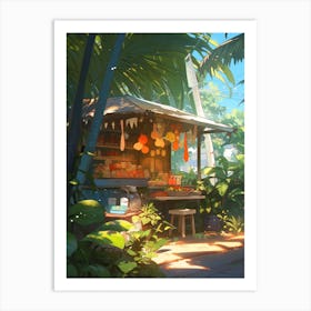 Hawaiian Hut Art Print