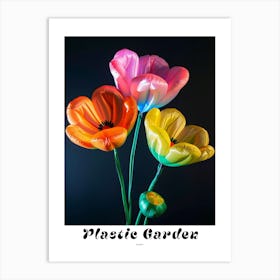 Bright Inflatable Flowers Poster Poppy 2 Art Print